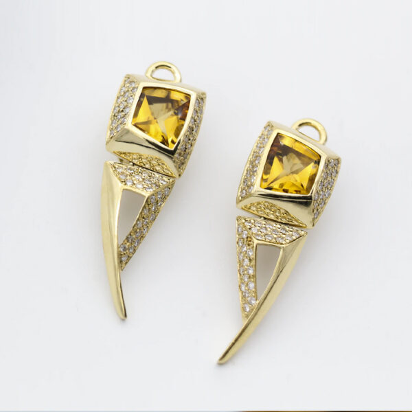 Golden Diamond Earrings